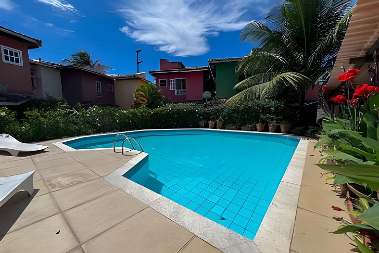550m da PRAIA; 2 quartos; WiFi 300mbs; Piscina; Churrasqueir