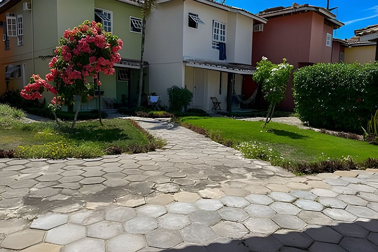 550m da PRAIA; 2 quartos; WiFi 300mbs; Piscina; Churrasqueir