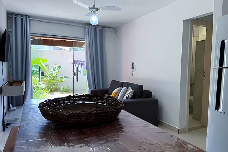 550m da PRAIA; 2 quartos; WiFi 300mbs; Piscina; Churrasqueir