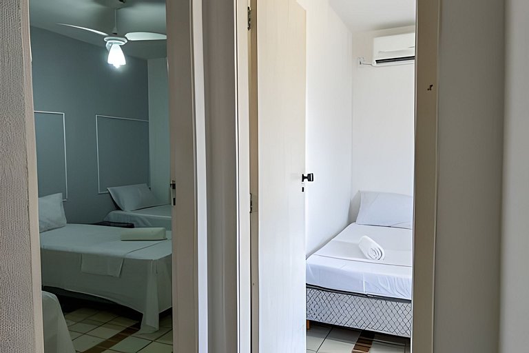 550m da PRAIA; 2 quartos; WiFi 300mbs; Piscina; Churrasqueir