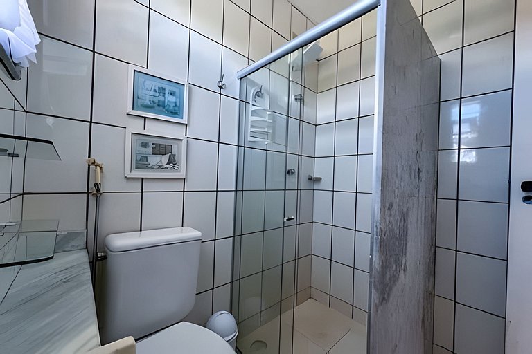 550m da PRAIA; 2 quartos; WiFi 300mbs; Piscina; Churrasqueir