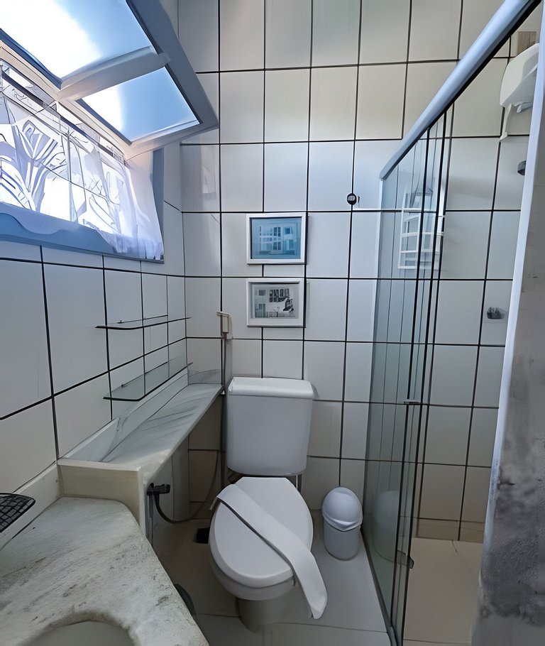 550m da PRAIA; 2 quartos; WiFi 300mbs; Piscina; Churrasqueir