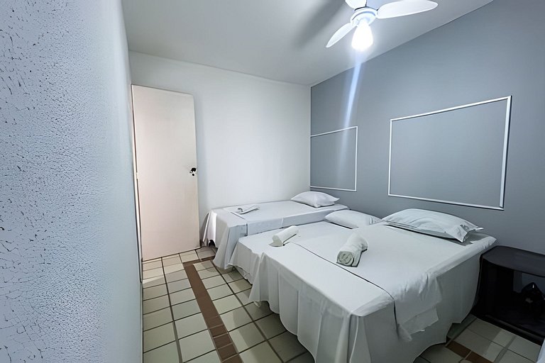 550m da PRAIA; 2 quartos; WiFi 300mbs; Piscina; Churrasqueir