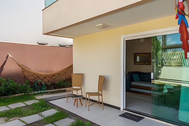 500m PRAIA Taperapuan; 2 quartos; Térreo; WiFi 300mbs; Churr