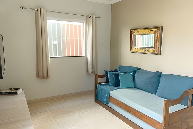 500m PRAIA Taperapuan; 2 quartos; Térreo; WiFi 300mbs; Churr