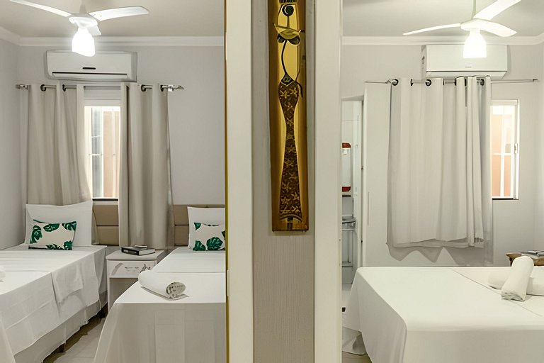 500m PRAIA Taperapuan; 2 quartos; Térreo; WiFi 300mbs; Churr