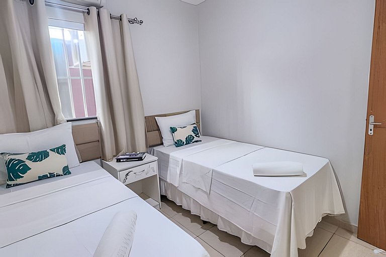500m PRAIA Taperapuan; 2 quartos; Térreo; WiFi 300mbs; Churr