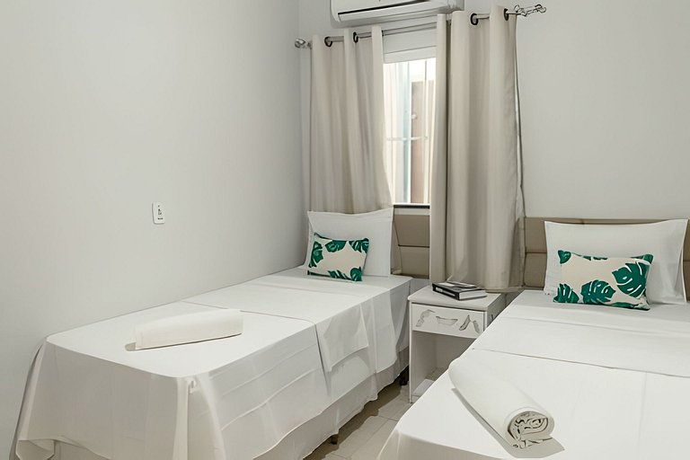 500m PRAIA Taperapuan; 2 quartos; Térreo; WiFi 300mbs; Churr