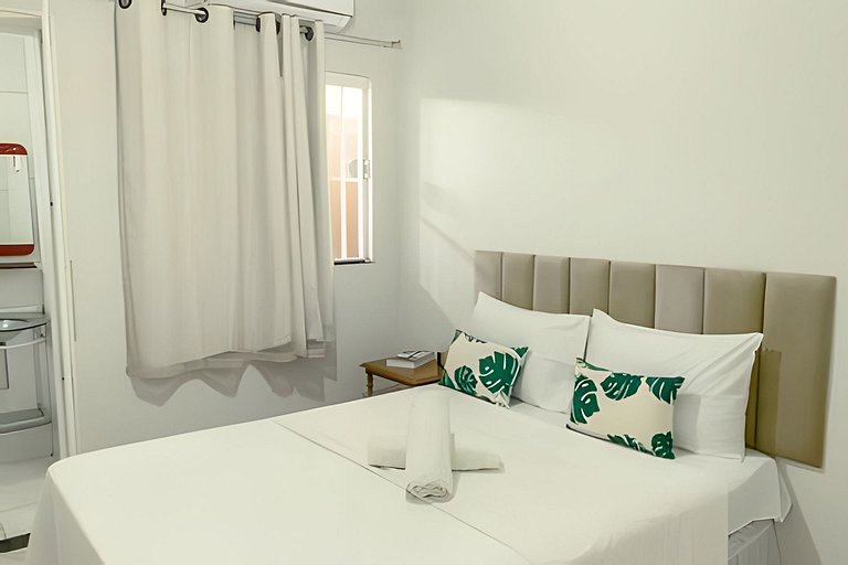 500m PRAIA Taperapuan; 2 quartos; Térreo; WiFi 300mbs; Churr