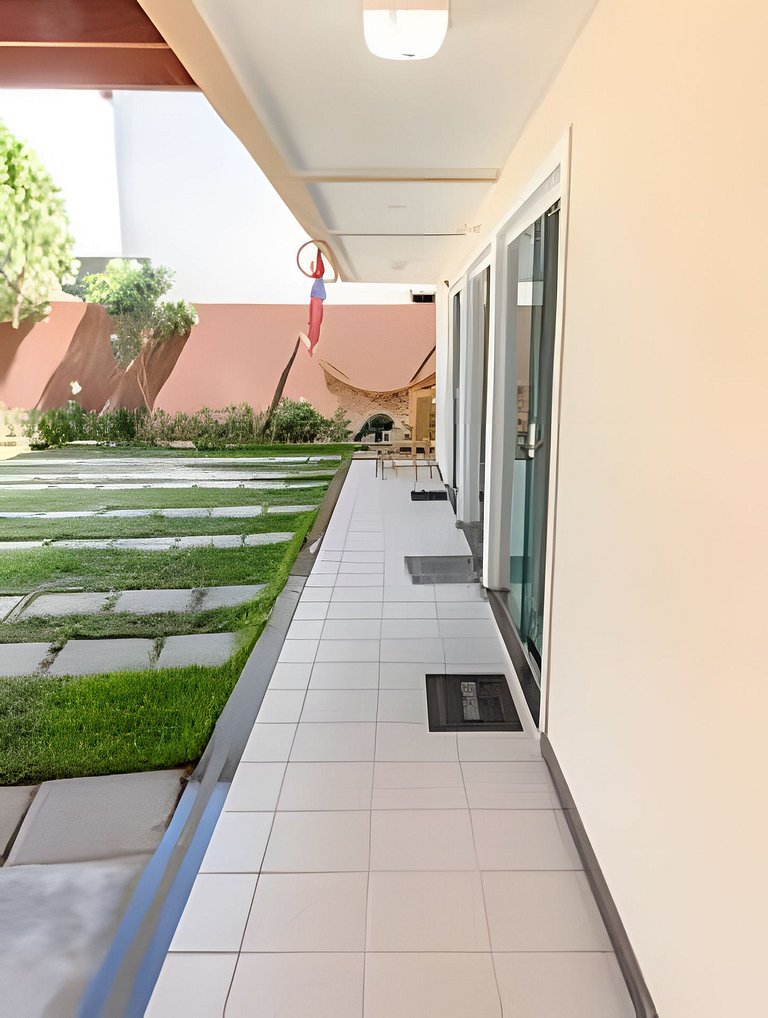 500m PRAIA Taperapuan; 2 quartos; Térreo; WiFi 300mbs; Churr