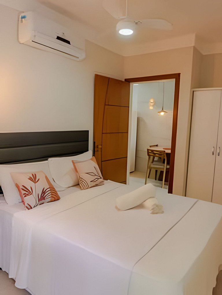 500m da PRAIA; 2 quartos; no 2º pavimento; WiFi 300mbs; Chur