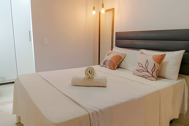 500m da PRAIA; 2 quartos; no 2º pavimento; WiFi 300mbs; Chur