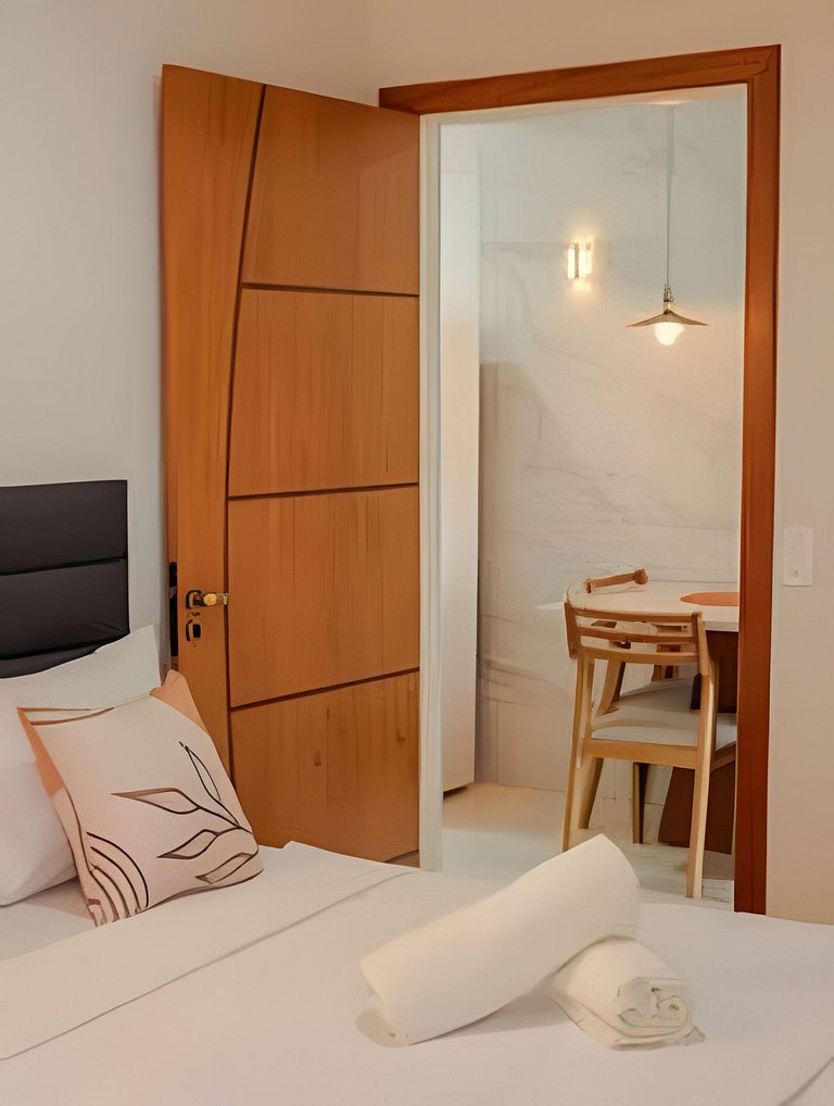 500m da PRAIA; 2 quartos; no 2º pavimento; WiFi 300mbs; Chur