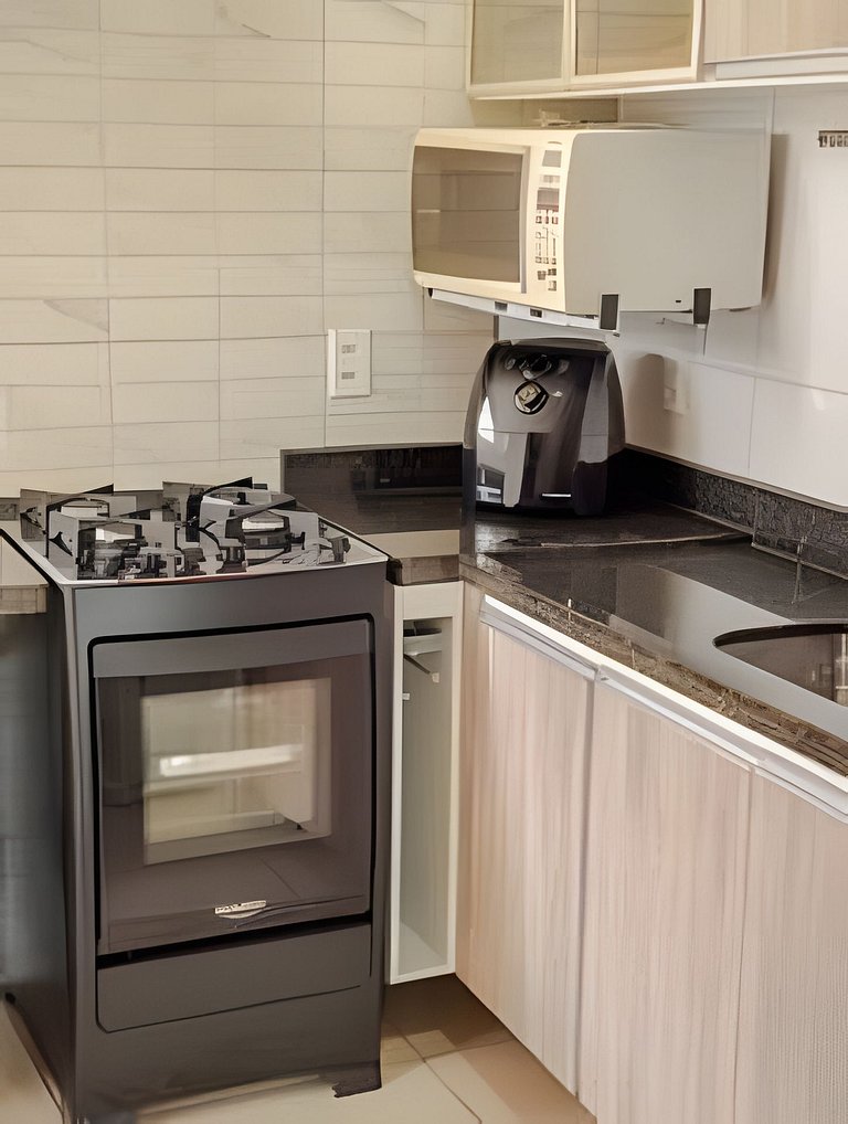 500m da PRAIA; 2 quartos; no 2º pavimento; WiFi 300mbs; Chur