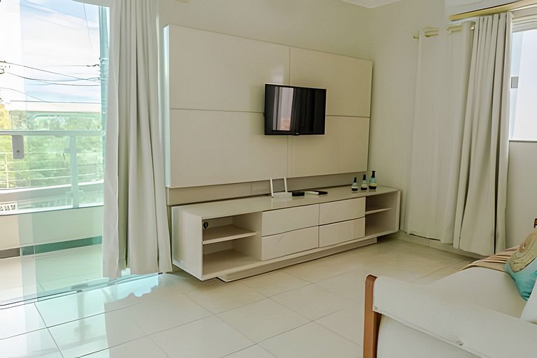 500m da PRAIA; 2 quartos; no 2º pavimento; WiFi 300mbs; Chur