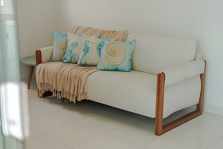 500m da PRAIA; 2 quartos; no 2º pavimento; WiFi 300mbs; Chur