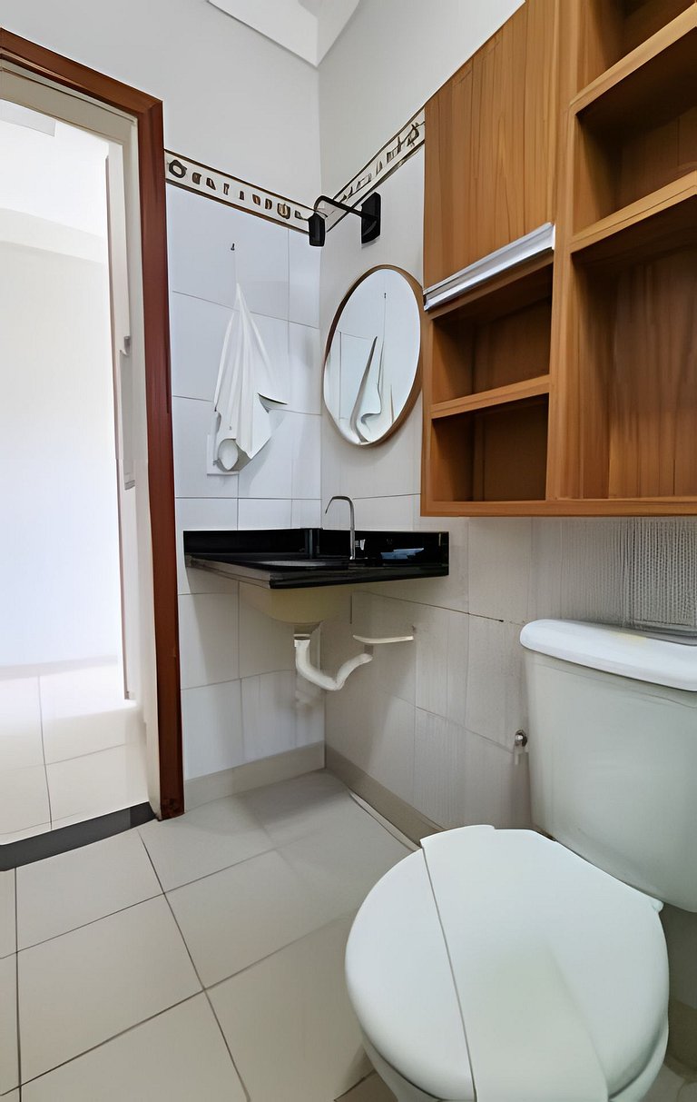 500m da PRAIA; 2 quartos; no 2º pavimento; WiFi 300mbs; Chur