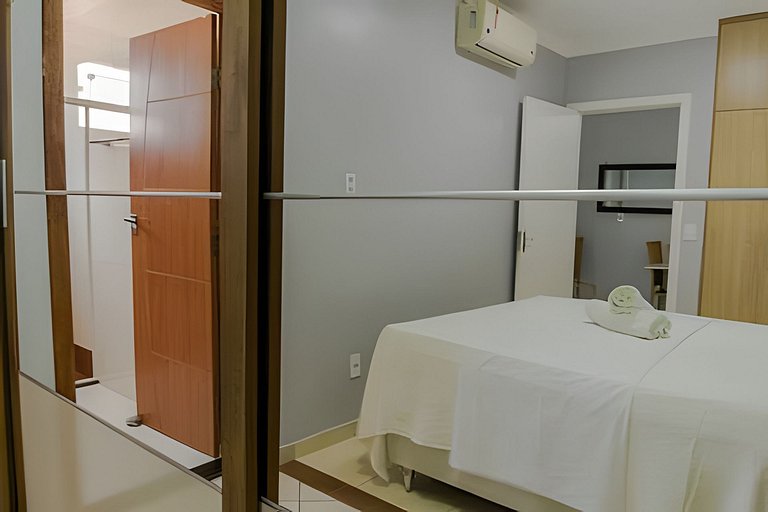 500m PRAIA de Taperapuan; 2 quartos; WiFi 300mbs; no 2 pavim