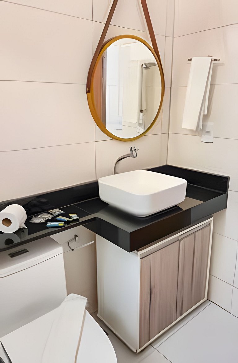 500m PRAIA de Taperapuan; 2 quartos; WiFi 300mbs; no 2 pavim