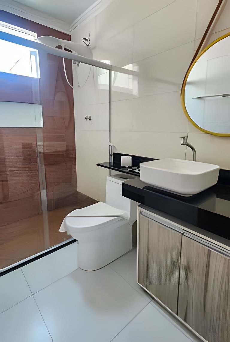 500m PRAIA de Taperapuan; 2 quartos; WiFi 300mbs; no 2 pavim