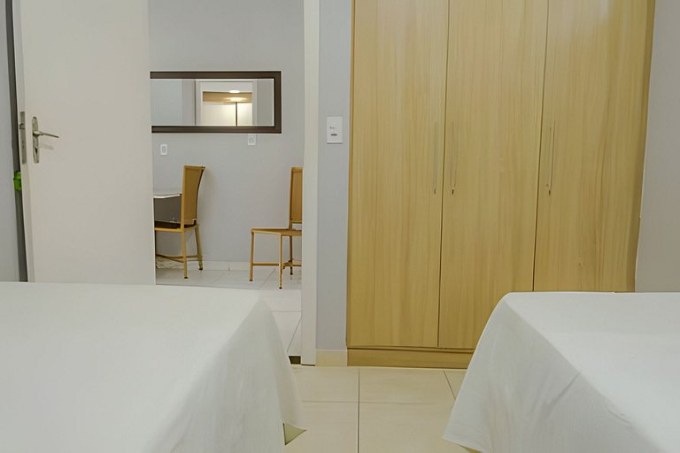 500m PRAIA de Taperapuan; 2 quartos; WiFi 300mbs; no 2 pavim