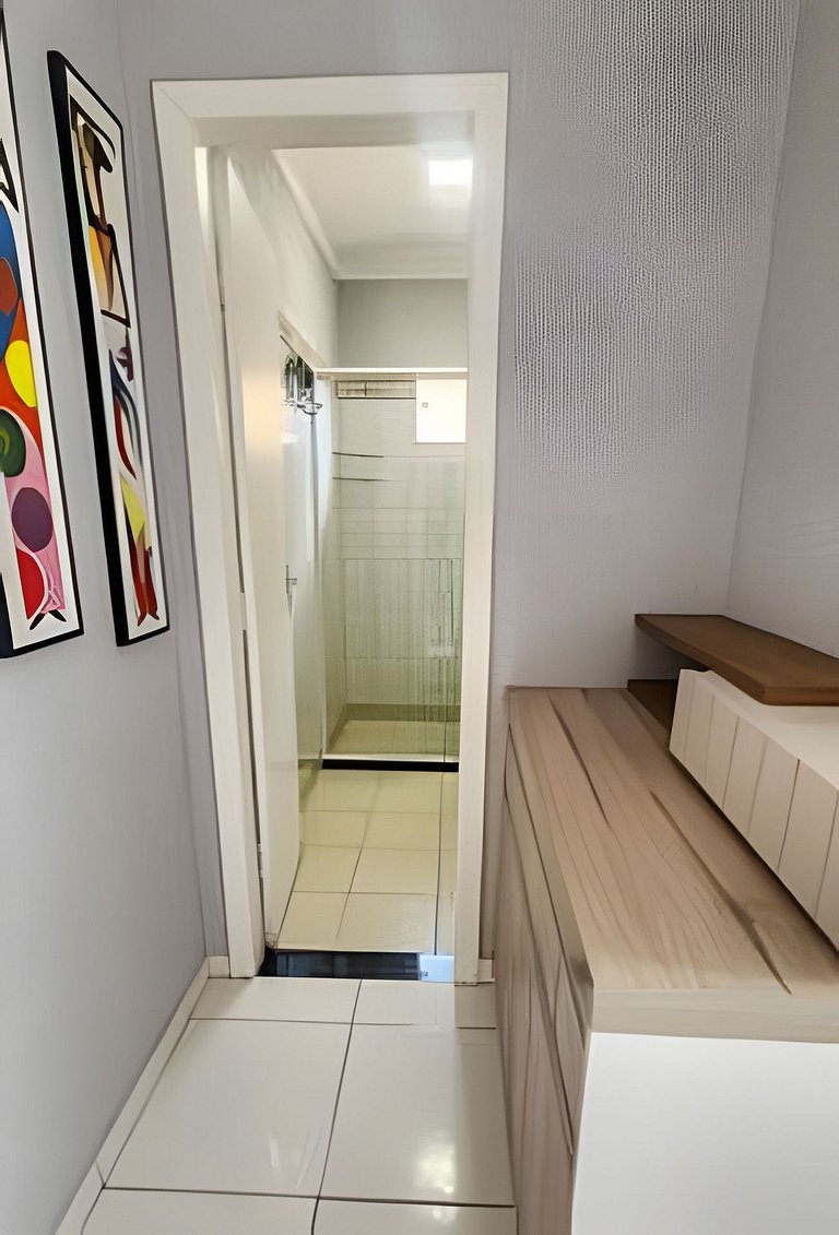 500m PRAIA de Taperapuan; 2 quartos; WiFi 300mbs; no 2 pavim