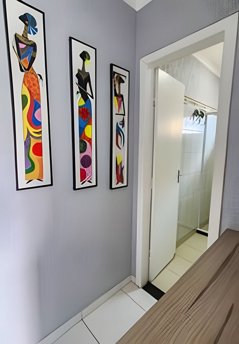 500m PRAIA de Taperapuan; 2 quartos; WiFi 300mbs; no 2 pavim