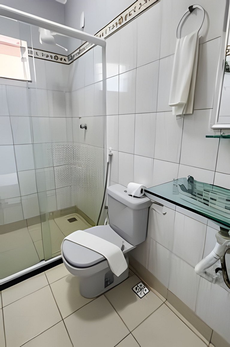 500m PRAIA de Taperapuan; 2 quartos; WiFi 300mbs; no 2 pavim