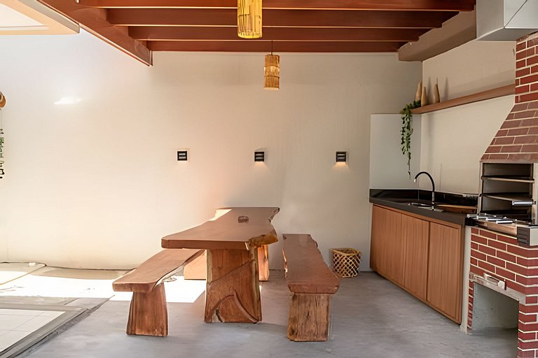 500m PRAIA Taperapuan; 2 quartos; WiFi 300mbs; Churrasqueira