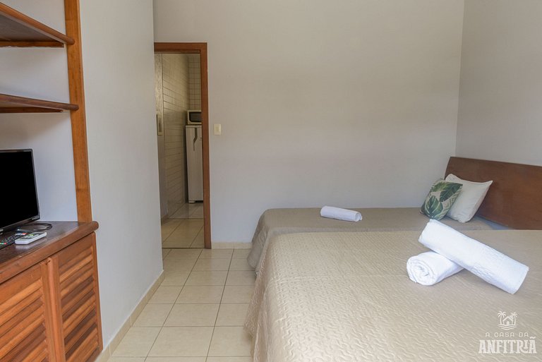 em frente à PRAIA de Taperapuan; piscina; 1 quarto; WiFi 300