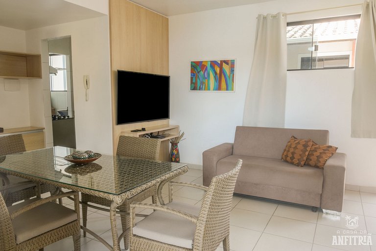 EM frente à PRAIA; 2 quartos; WiFi 300 mbs; até 6 pessoas; n