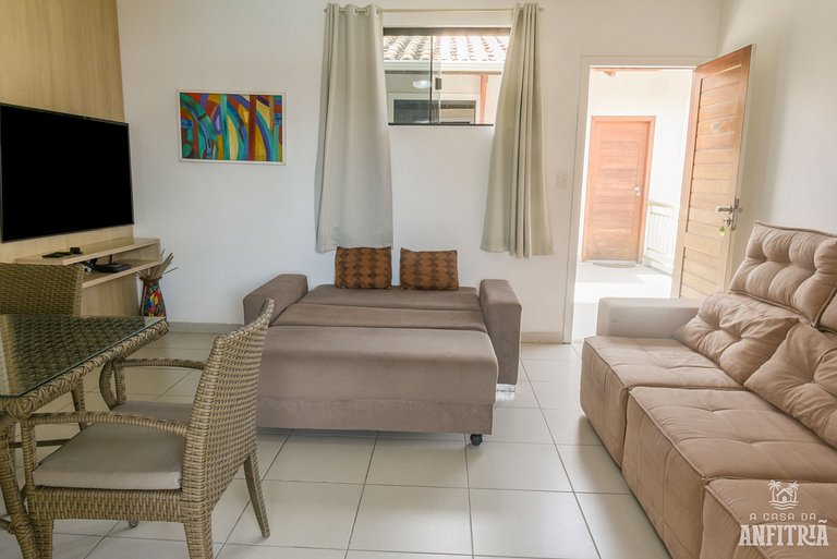 EM frente à PRAIA; 2 quartos; WiFi 300 mbs; até 6 pessoas; n