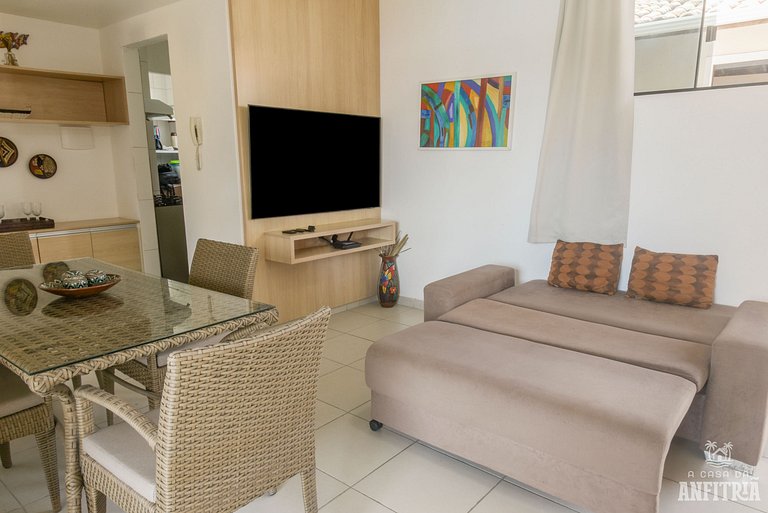 EM frente à PRAIA; 2 quartos; WiFi 300 mbs; até 6 pessoas; n